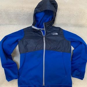 North face boys lined windbreaker, large